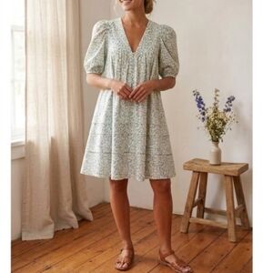 Mable Floral Puff Sleeve Swing Dress Size Small